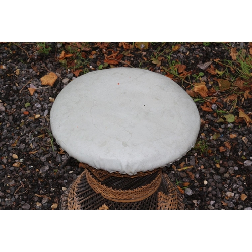 676 - Vintage Cane Drum Seat