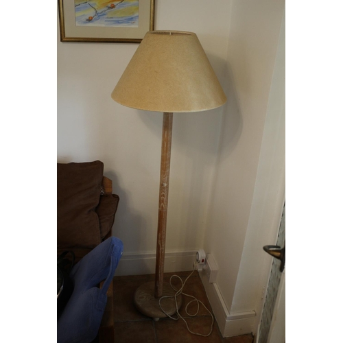 720 - lime washed Floor Lamp with Shade