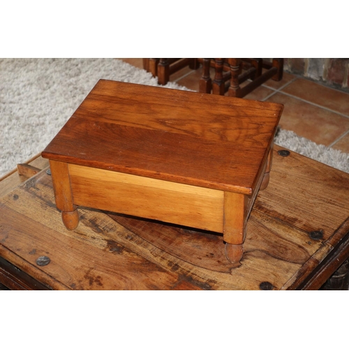 730 - Wooden Storage Footstool