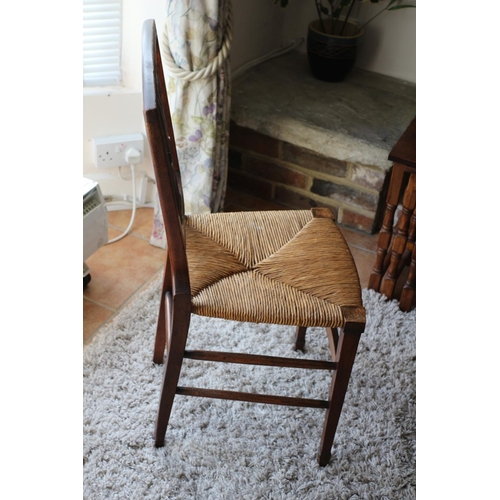 734 - Gorgeous  Georgian Antique Rattan Seat Chair with Ornate back