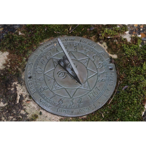 690 - Sundial Aged on Concrete Base (Loose)