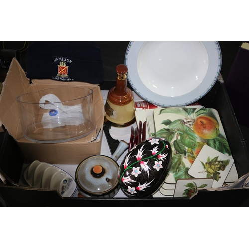 65 - A Box of Interesting Items including Wade Bells Scotch Whiskey