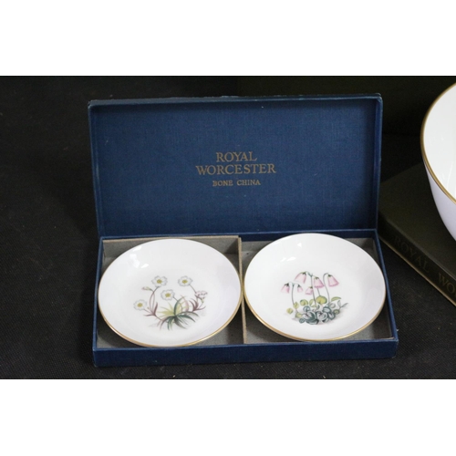 66 - Royal Worcester Bone China Pin Dishes & Royal Worcester Bone China Bowl