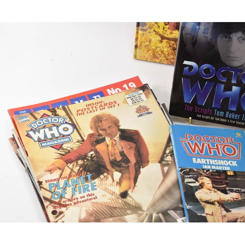 75 - Selection of Dr Who Items, to include books, unused calender, magazines and bookmarks