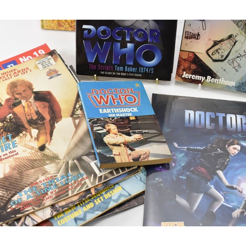 75 - Selection of Dr Who Items, to include books, unused calender, magazines and bookmarks