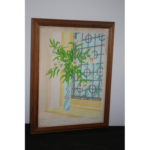 90 - Framed Limited Edition Print - White Lilies - Indistinguishable Signature