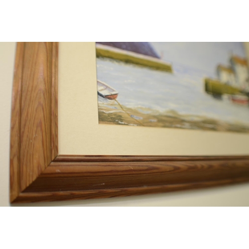 286 - 2 Oil on Board Prints Framed Both of Harbour Scenes