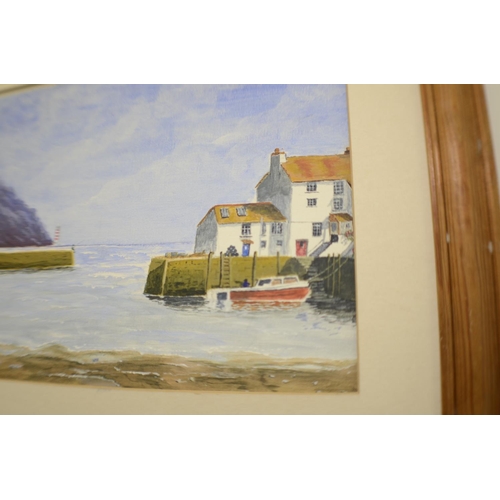 286 - 2 Oil on Board Prints Framed Both of Harbour Scenes