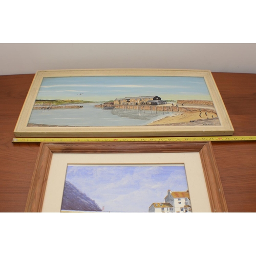 286 - 2 Oil on Board Prints Framed Both of Harbour Scenes