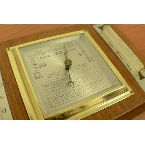 44 - Vintage Barometer, Thermostat and Storm Glass