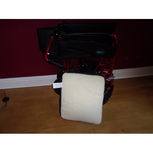 28 - Like new Carco Fusion Folding Wheelchair with cushion,  Double brakes, seat belt plus more features,... 