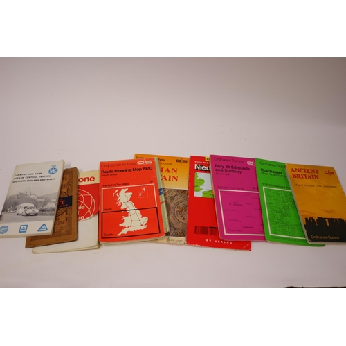 304 - A Nice Selection of Maps Including Vintage Bartholomew's of Kent plus a Collection of Ordnance Surve... 