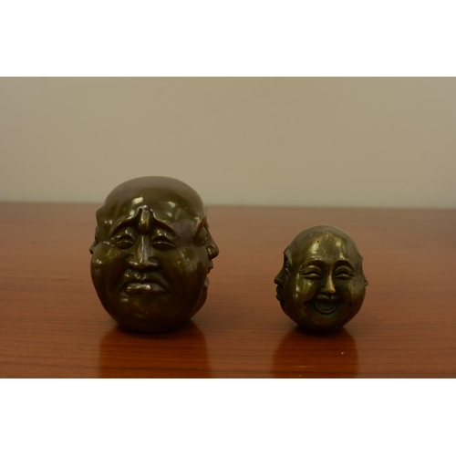 340 - 2 x Four Face Buddhas Different Sizes