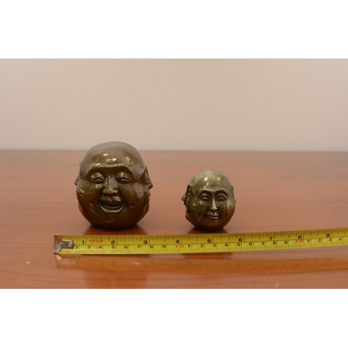 340 - 2 x Four Face Buddhas Different Sizes