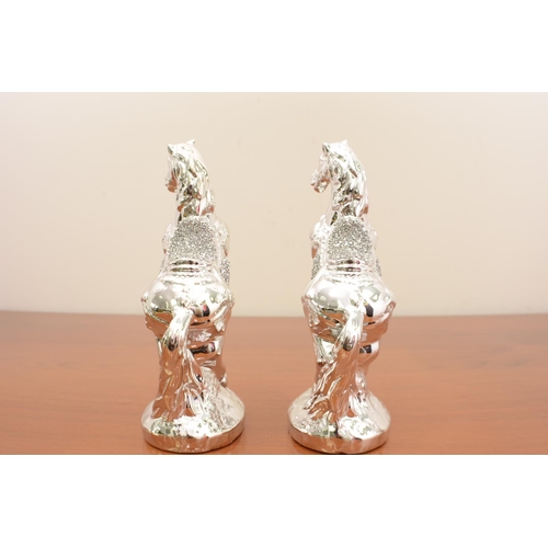 343 - 2 x Silver Bling Horses