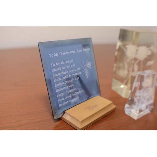 23 - A Selection of Various Sized 3D Glass Paperweights with different Designs