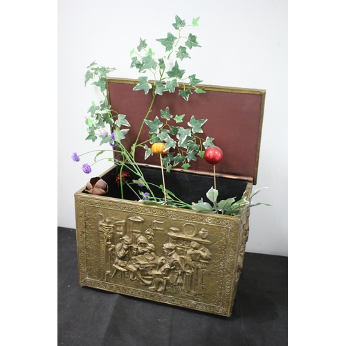 13 - Vintage Converted Copper Coal Box Planter with Drainage