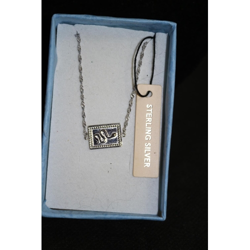 5 - 925 Cruse Pendant Necklace with Snake Design in Box