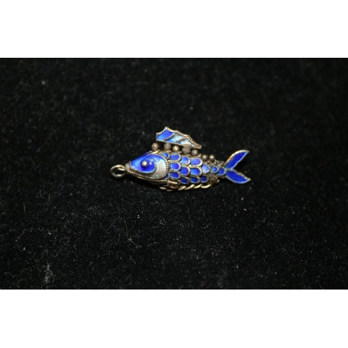 43 - Vintage Cloisonné Articulated Fish