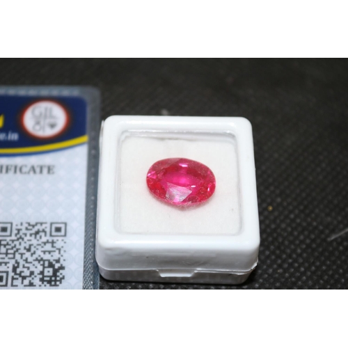 38 - Synthetic Red Sapphire 9.87ct