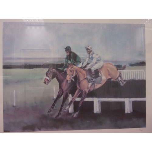 62 - 2 Signed Limited Edition Horse Racing Prints By Artist Oliver Ellwood. One titled 