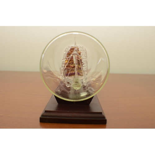 591 - A Ship in a Bottle Titled The Bounty on a wooden Stand