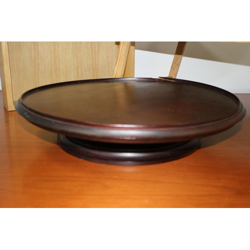 102 - Wooden Lazy Susan, A Tray And A Bed Tray