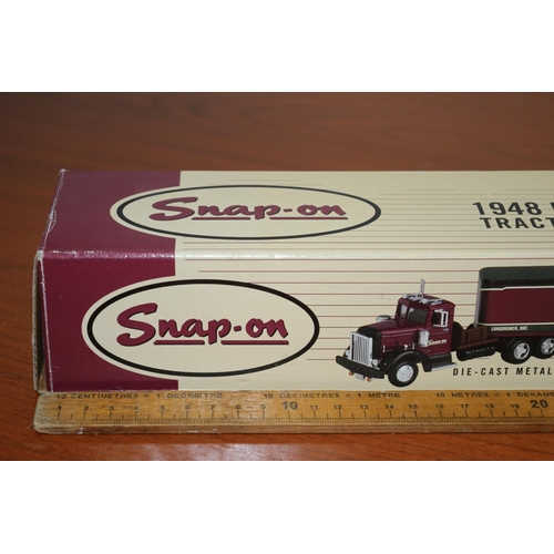 108 - Limited Edition  Di-Cast Snap On 1984 Peterbilt Tractor Trailer 1/43 Scale in box