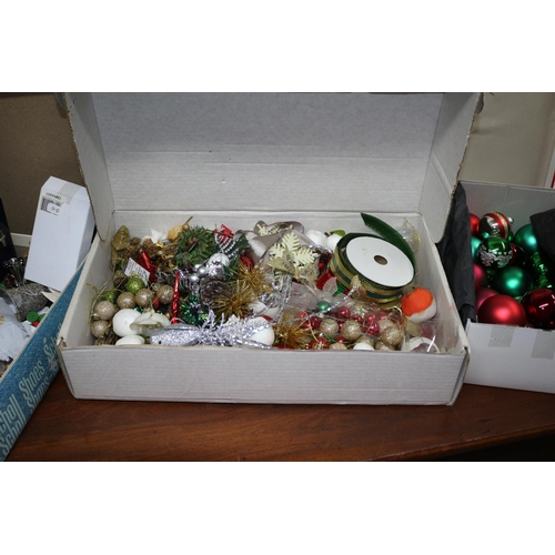 205 - Large Selection of Christmas Garnishes plus Small Tree