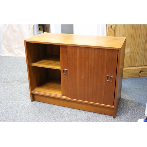 78 - Mid Century Danish Cupboard with Twin Sliding Doors 88cm x 40cmx 66cm