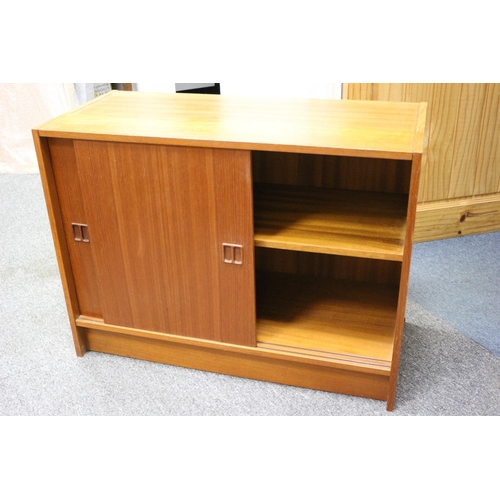 78 - Mid Century Danish Cupboard with Twin Sliding Doors 88cm x 40cmx 66cm