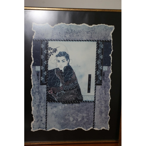 86 - 2 Framed and Glazed Prints of beautiful Ladies by Dawn Marie 73cm x 58cm