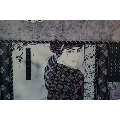 86 - 2 Framed and Glazed Prints of beautiful Ladies by Dawn Marie 73cm x 58cm