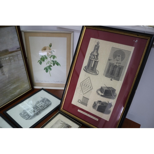 490 - RNLI Selection of mixed prints including 2 floral vintage prints