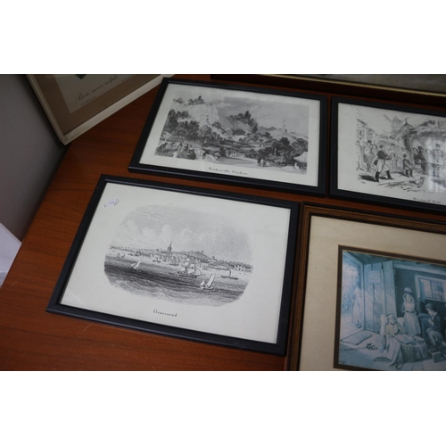 490 - RNLI Selection of mixed prints including 2 floral vintage prints