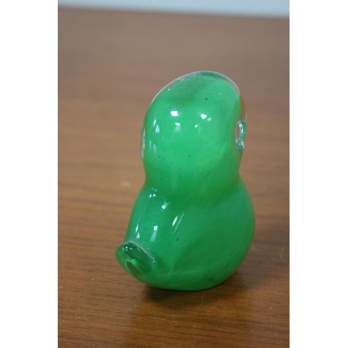 500 - Green Glass Bird, possibly Swedish