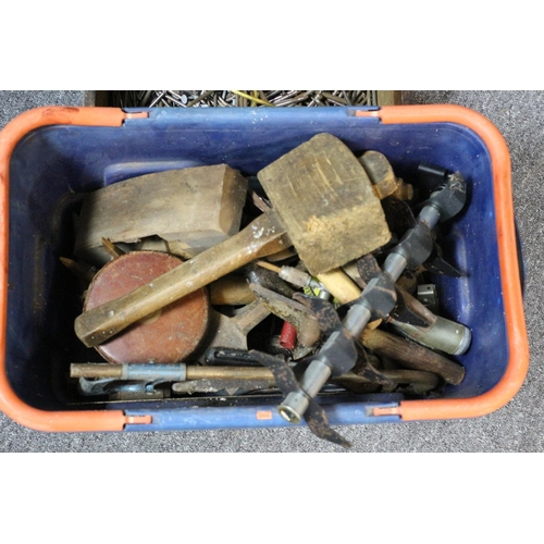 558 - 1 Box of Tools and 1 vintage box with nails