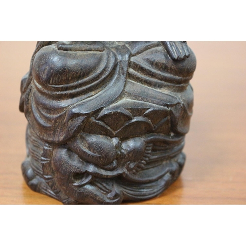 536 - Old Tibetan Buddha  hand carved