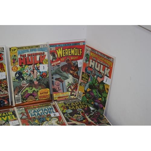 547 - A collection of 30 1970's Marvel Comics, all boarded and bagged. Good condition