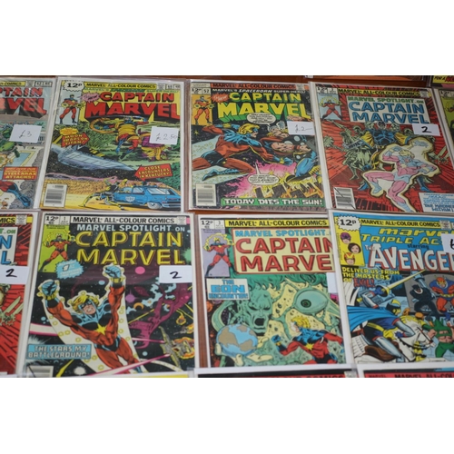 547 - A collection of 30 1970's Marvel Comics, all boarded and bagged. Good condition