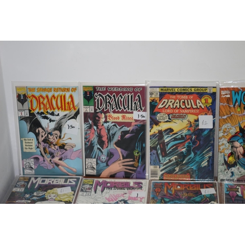 548 - A collection of Marvel Comics including 'Morbius', 'X-Men. All boarded and bagged. (US). Good condit... 