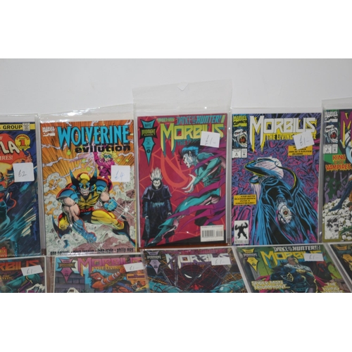 548 - A collection of Marvel Comics including 'Morbius', 'X-Men. All boarded and bagged. (US). Good condit... 