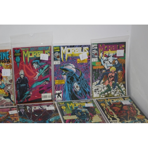 548 - A collection of Marvel Comics including 'Morbius', 'X-Men. All boarded and bagged. (US). Good condit... 