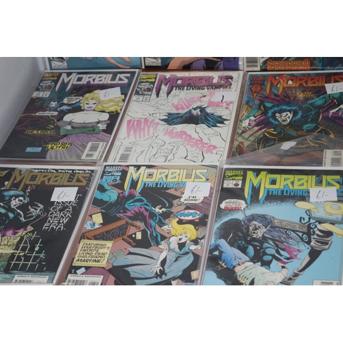 548 - A collection of Marvel Comics including 'Morbius', 'X-Men. All boarded and bagged. (US). Good condit... 