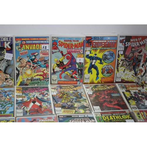 549 - 30 Marvel Comics including 'Spider Man, 'Hulk', 'Invaders', 'X-Men and others.