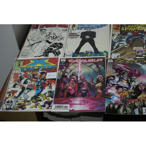 549 - 30 Marvel Comics including 'Spider Man, 'Hulk', 'Invaders', 'X-Men and others.