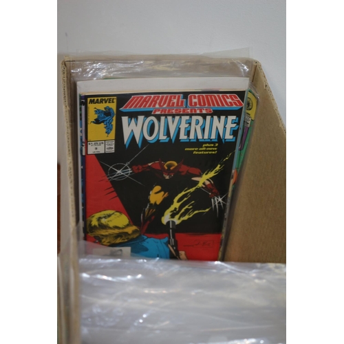 563 - Box of mixed age Comics including 'Fantastic 4', 'Machine Man', and many more