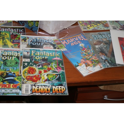 563 - Box of mixed age Comics including 'Fantastic 4', 'Machine Man', and many more