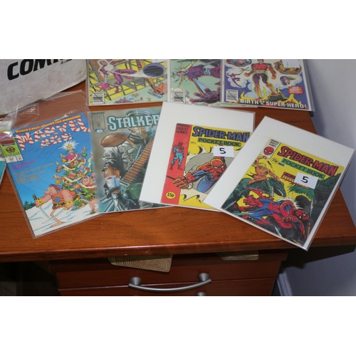 563 - Box of mixed age Comics including 'Fantastic 4', 'Machine Man', and many more