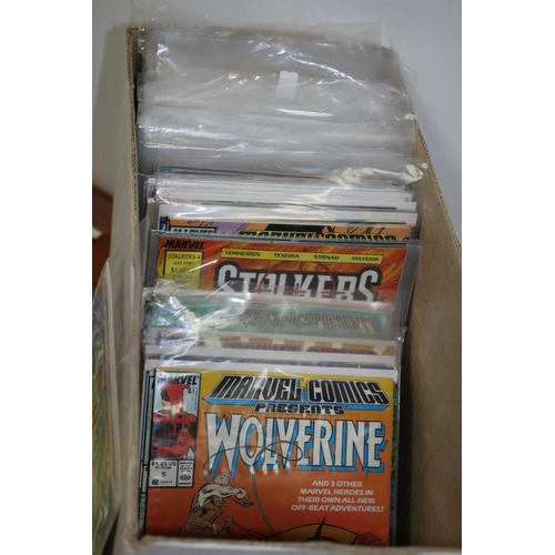 563 - Box of mixed age Comics including 'Fantastic 4', 'Machine Man', and many more